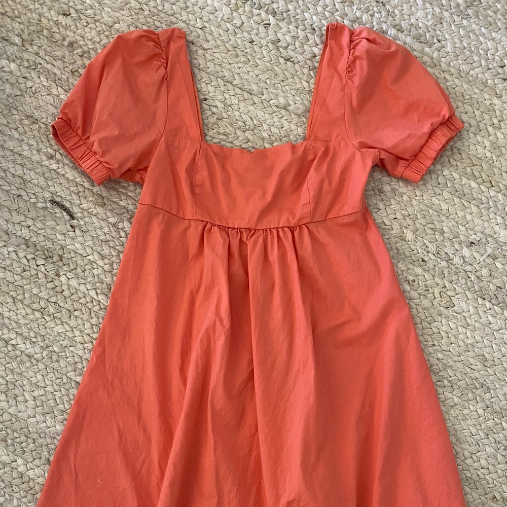 Square neck wild fable orange dress